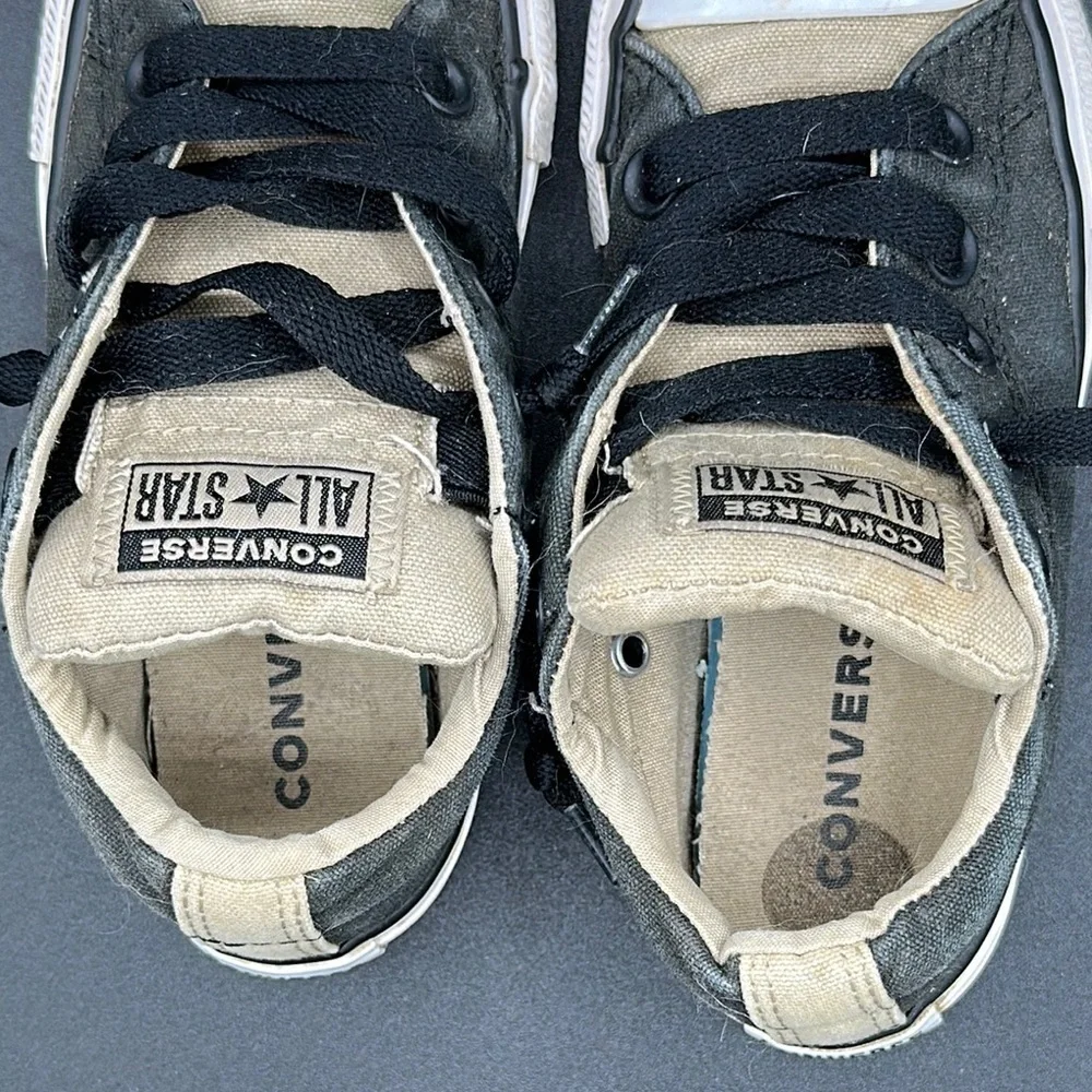 Converse Kids Black and Tan Sneakers size 12